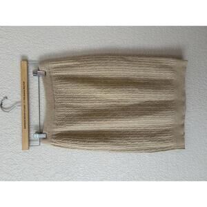 VTG Lambswool & Angora Knit Skirt Size Small Liz Claiborne Tan